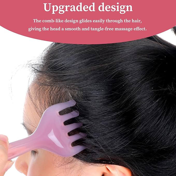 2 Pcs Scalp Massager for Hair Growth Hair Massager Scalp 5 Claw Resin Comb Handheld Relaxation Tool for Scalps Care Soothing Head Massage Father's Day Mother's Day Birthday Pink Purple