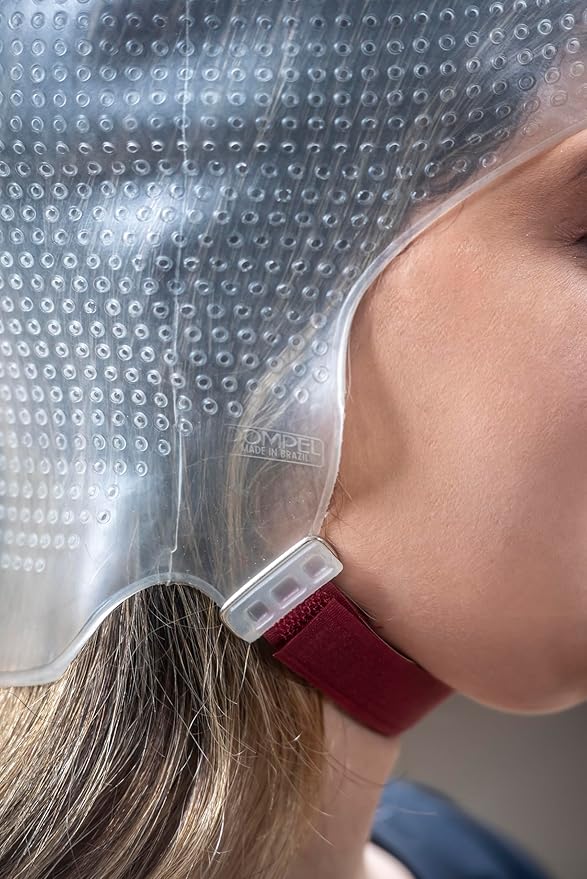 DOMPEL Sparta 2.4K Silicone Highlight Hair Cap, White | Perfect Highlights | 2,400 Strategically Positioned Holes | Curved Design for a Perfect Fit | Reusable