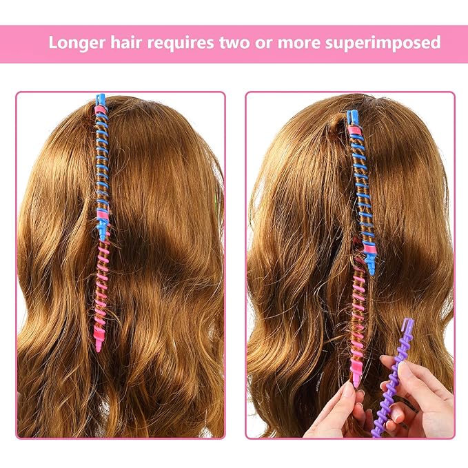 WILLBOND 40 Pieces Hair Perm Rod Spiral Plastic Long Barber Hairdressing Styling Curling Perm Rod Hair Rollers Salon Tools for Women(6.10 x 0.24 Inch)