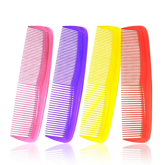Soft 'N Style Hair Care 4-Pack Comb - Not Breakable - mens comb/fine tooth comb/peines para cabello