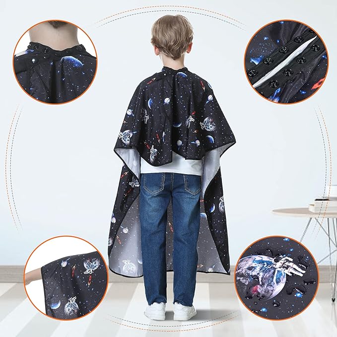 Kids Barber Cape - Professional Hair Cutting Cape,Salon Capes for Hair Stylist Shampoo Haircut Cape Barber Supplies
