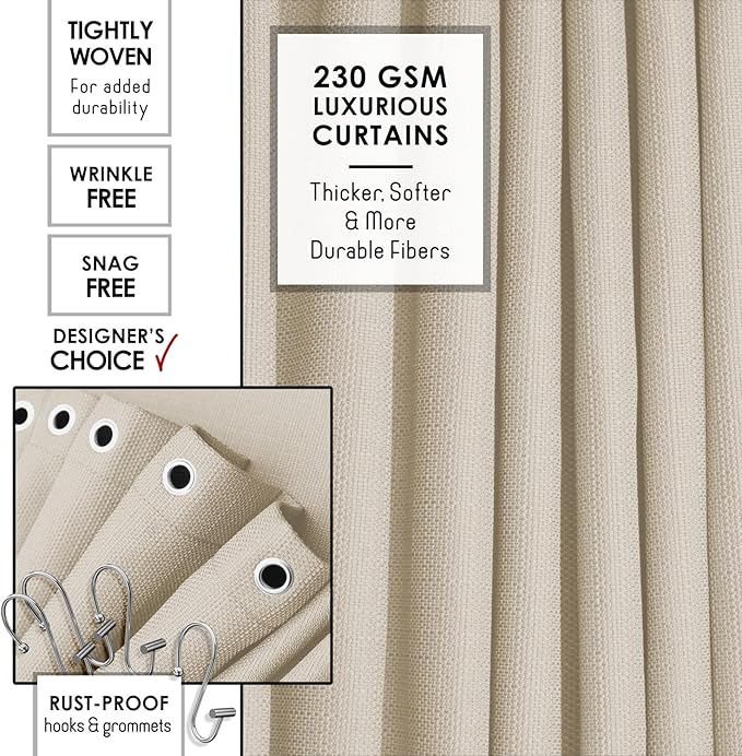 Clara Clark Beige Bathroom Set - Bathroom Sets with Shower Curtain and Rugs, 21PC Bathroom Accessory Set, Shower Curtain Set with Soap Dispenser & Toothbrush Holder