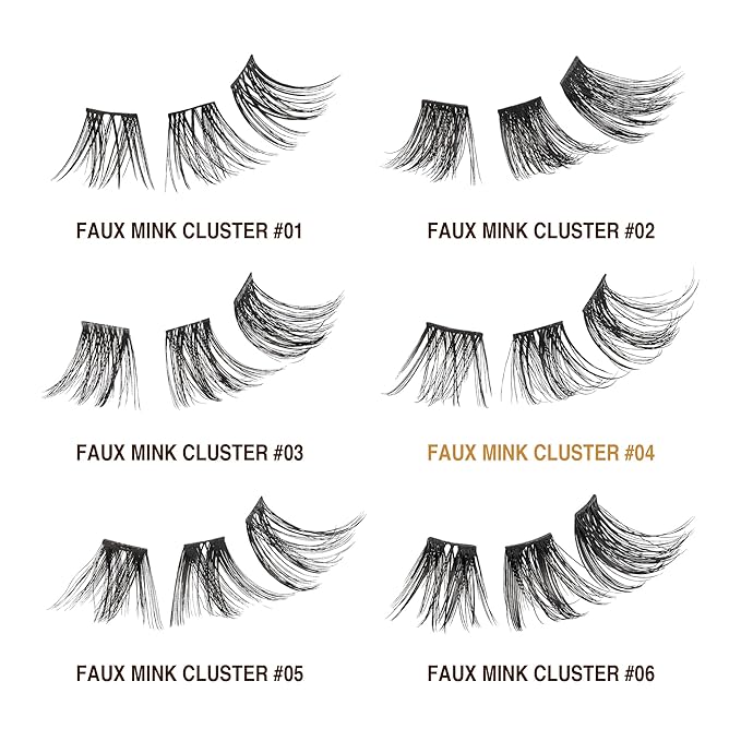 i•ENVY Extended False Eyelashes Faux Mink Featherlight Reusable Artificial Eyelashes Multipack Lash Clusters