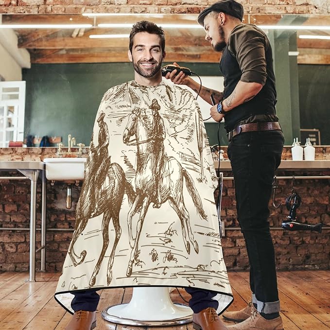 visesunny Professional Barber Cape Polyester Hair Cutting Salon Cape Apron Anti-Static Beard Bib Grooming Apron