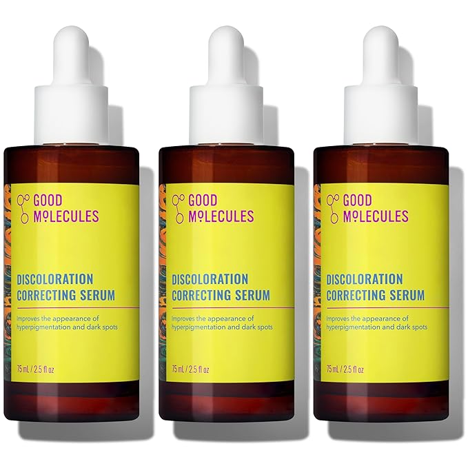 Good Molecules Discoloration Correcting Serum Pack 3 – 75 ml / 2.5 fl oz Each | Lightweight Facial Serum with Tranexamic Acid & Niacinamide for Even-Looking Skin