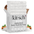 Kitsch Jojoba Beads Exfoliating Body Wash Bar – Nourishing Bar Soap with Shea Butter & Aloe for Dry, Flaky Skin – Soap bar & Body Scrub for Smooth, Refreshed Skin – Rosemary & Cedarwood Scent - 4 oz
