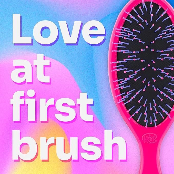 Wet Brush Thick Hair Detangling Brush, Pink, Ultra-Soft IntelliFlex Bristles Glide Through Tangles With Ease, Pain-Free Detangler for All Hair Types, Wet & Dry