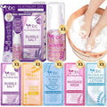 Pedicure Foot Soak Set - Upgraded 6 in 1 Foot Spa, Foot Bath Spa, Pedicure Kit for Tired & Dry Cracked Feet, Athletes Feet, Bad Odor, Softens Calluses (3 Set Lavender)