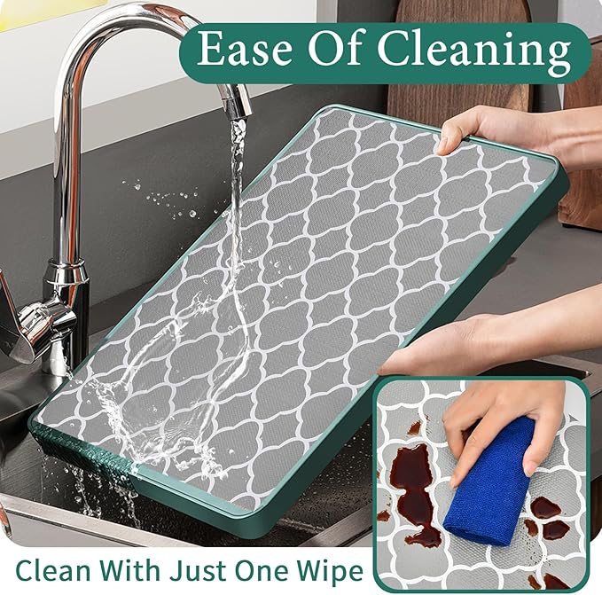 Shelf Liners for Kitchen Cabinets 17in x 30FT Non Adhesive Drawer Liner Gray Quatrefoil Thickened Shelf Liner Paper Strong Non-Slip Easy to Clean for Tool Box Refrigerator with Knife and Tape Measure