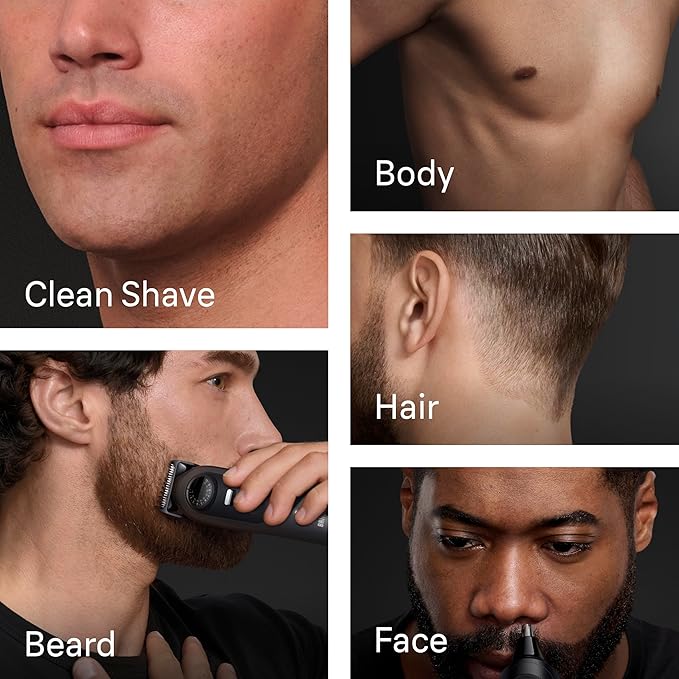 Braun Series 9 All-in-One Beard & Body Grooming Kit for Men, Cordless Trimmer, Hair Clippers & Shaver for Face, Hair & Body with Gillette Labs Razor, AIO 9535