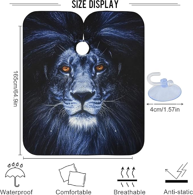 visesunny Professional Barber Cape Polyester Hair Cutting Salon Cape Apron Anti-Static Beard Bib