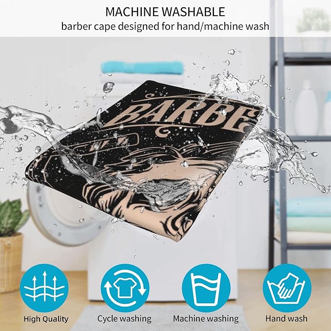 Adult Barber Cape, Professional Salon Haircut Capes, Haircut Kit Hairdressing Apron for Home Salon Barbershop