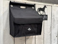 TGW RIDING Stall Front Organizer Bag, Black, Multi-Compartment Storage, Horse Grooming Supply Holder with Top Loading Design