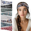 obeoby 8 Pack Headbands for Women, Boho Style Headbands Valentine Day Outfit Accessories for Women Non Slip Fashion Wide Hairband