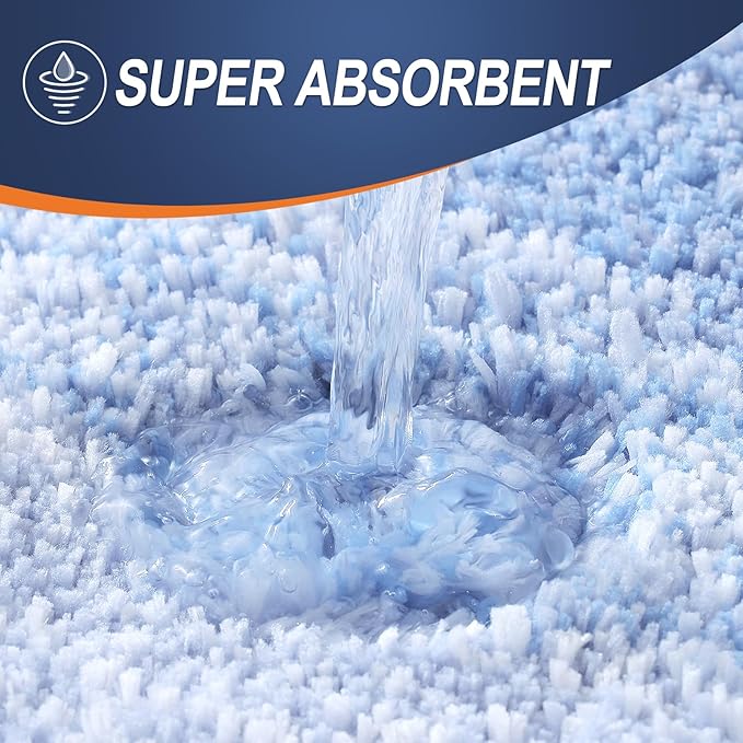 OLANLY Bathroom Rug Set 2 Piece, Soft Absorbent Microfiber Bath Rug Set, Non-Slip, Machine Wash Dry, Plush Shaggy Bath Mats for Bathroom (47"x20"+24"x16", Light Blue)