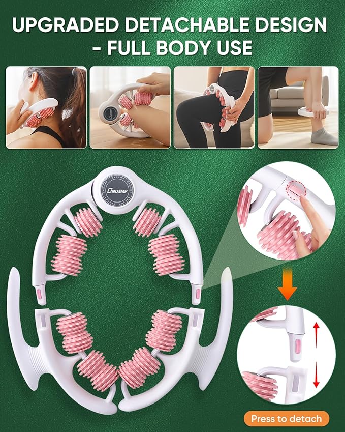ONUEMP Cellulite Massager Roller, Cellulite Remover Muscle Roller, Fascia Massage Tool for Thigh, Leg, Waist - Anti-Celulitis, Lymphatic Drainage, Body Sculpting, Deep Tissue Pain Relief