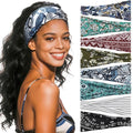 Headbands for Women, 8 Pack Non-Slip Moisture Wicking Sports Wide Head Bands, Stretchy Elastic Fabric, Multiple Colors Securing Hair for Fashion, Sports, Yoga, Running, Daily Life
