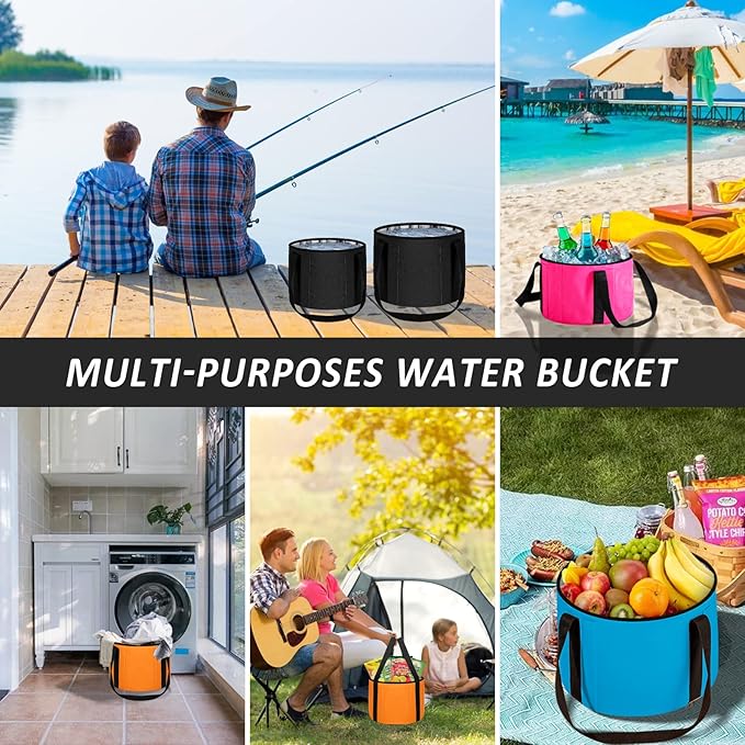 Foot Bath Basin 30L Collapsible Bucket, Portable Foot Soak Tub Feet Soaking Bucket for Outdoor Travel, Camping, Fishing(Blue)