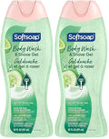 Softsoap Moisturizing Body Wash and Shave Gel, Cool Cucumber Scent, 20 fl oz Bottle (Pack of 2)