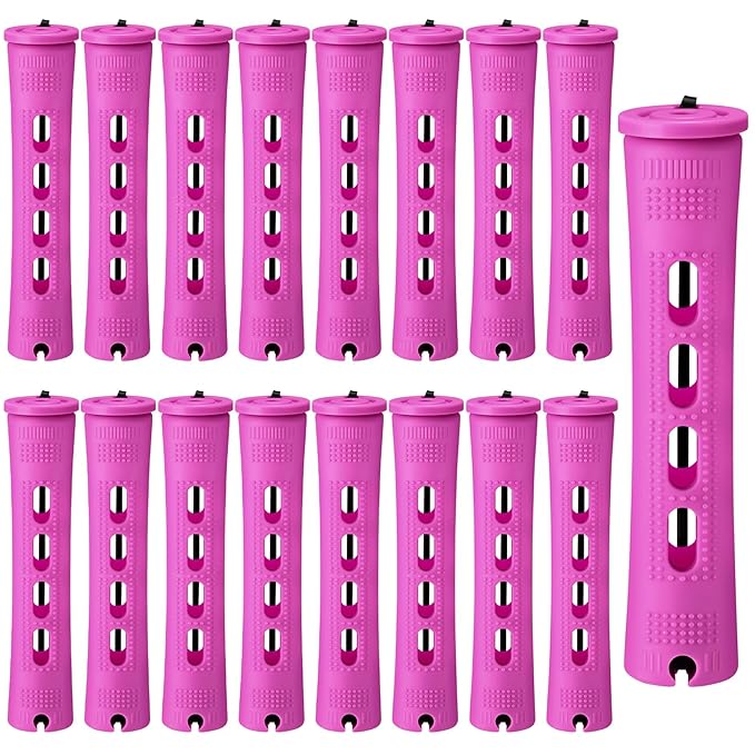 60 Pcs Perm Rods for Long Hair, Cold Wave Perm Rods Set for Women's Long & Short Plastic Curling Rollers for Hair Curling and DIY Hairdressing Styling Tool（0.75 x 3.22 inches）