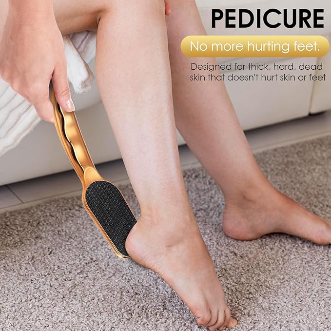Nano-Glass Foot File Hard Skin Remover, Foot File Callus Remover with Non-Slip Ergonomic Handle, Professional Foot Care Tools
