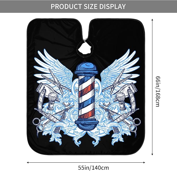 Adult Barber Cape, Professional Salon Haircut Capes, Haircut Kit Hairdressing Apron for Home Salon Barbershop