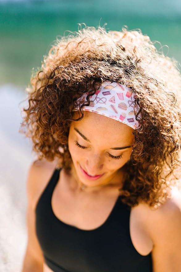 Maven Thread 4" Wide Workout Headbands for Women (2 Pack) – Non-Slip Sweatbands for Gym, Running & Yoga
