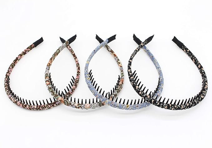 Fashion Hair Accessories Teeth Comb Hair Hoop Bands Soft Comfy Non-slip Headbands for Women (4 colors)
