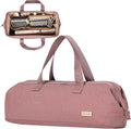 NISHEL Hair Tools Travel Carrying Bag, Portable Hair Air Wrap Dryer Case, Hair Dryer/Curling Iron/Airstraight Attachment Organizer, Rosewood-Pink