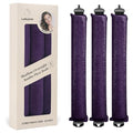 Overnight Heatless Hair Curler Blowout Rods Satin Flexi Rods for Heatless Overnight Jumbo Curls, No-Heat Styling Tools for All Hair Types, 3pcs Purple