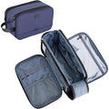 ZEEMO Travel Toiletry Bag for Men, Medium Water-Resistant Double-Sided Full-Open Dopp Kit, Versatile Organizer for Shower and Hygiene Accessories, Bathroom Essentials, Cosmetics, Blue