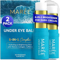 MAREE Under Eye Balm Stick Hydrating – 2 PACK Retinol Caffeine Under Eye Brightener Stick for Older Women – Collagen Undereye Cream for Dark Circles & Wrinkles – Skin Care Treatment Moisturizer