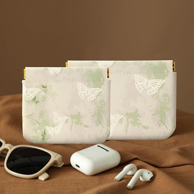 RIGHT AWAY 2 PCS Small Makeup Bag for Purse,Mini Cosmetic Organizer Make Up Bag for Women,Squeeze Coin Purse Pouch,Portable Tiny Makeup Pouches for Cosmetic Accessories,Lipstick, Jewelry, Card, Coins
