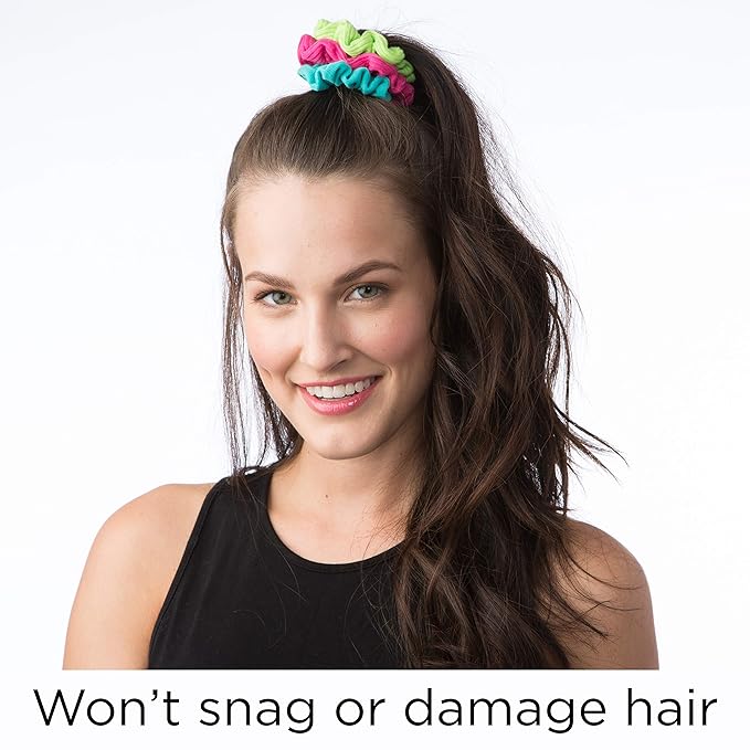 Goody Hair Scrunchies, 8 Count, Pack of 4, Jersey | Women's | Ouchless | Variety