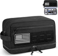 ETRONIK Tactical Toiletry Bag for Men, Travel Hygiene Bag with Double-layer, Hanging Toiletry Bag Water-Resistant Shaving Dopp Kit with EDC Molle Pouches, Bathroom Shower Makeup Bag Women, Black, L
