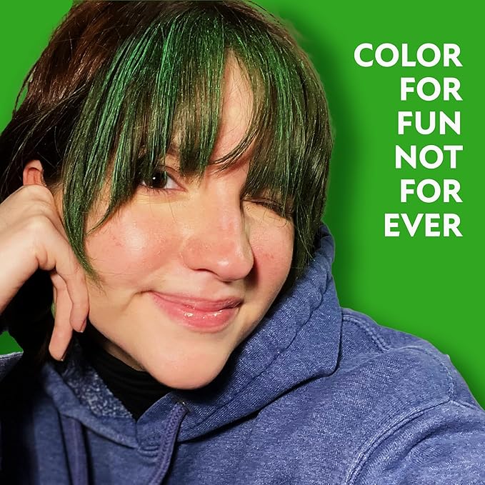 Fun In by Sun In Temporary Hair Color with Easy Brush Applicator for Kids, Teens & Adults - Washable One day color for Festivals, Events & Parties - All Hair Types