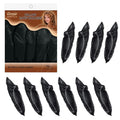 Annie Pillow Satin Rollers, 10 Count, Black, No Pins or Clips Needed, Soft Satin Fabric Helps Prevent Breakage, Snap Lock Closure, Ideal for Leaving In All Night