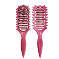 New Curly Hair Brush Ventilated Boar Bristle Hair Brush,Curl Defining Brush,For Curly Hair Wet,Curl Defining Brush For Women And Men(Rose Red)