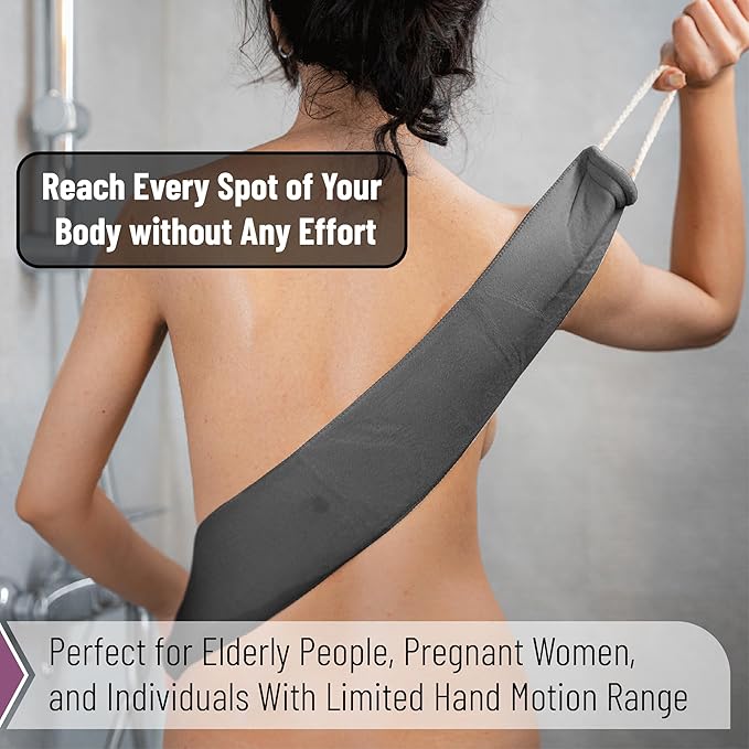 Slick- Lotion Applicator for Your Back, Grey, Easy Application of Lotions and Creams, Smooth and Even Application to Entire Back, Sunscreen Applicator for Back