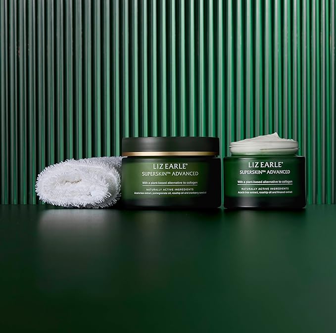 Liz Earle Superskin Advanced Nourishing Cleansing Balm & Cloth - Makeup Remover Balm & Facial Cleanser Enriched with Pomegranate Extract to Firm and Even Skin Tone (100ml)