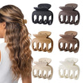 6 Pcs Hair Clips Small Claw Clips for Thin Hair Medium Matte Non-slip Hair Accessories for Women and Girls (Coffee)