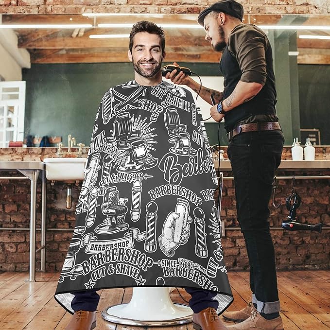 Stylish Barbershop Salon Barber Cape Haircut Cape Salon Apron Unisex Hair Cutting Apron for Men Women