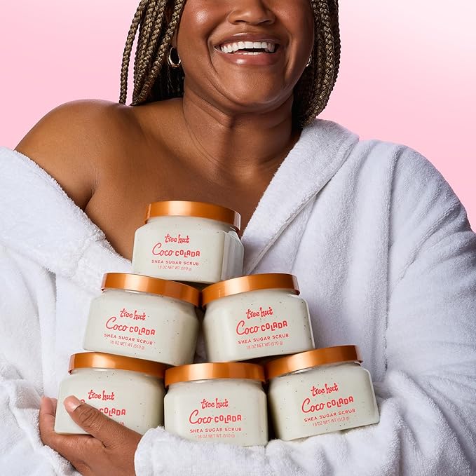 Tree Hut Coco Colada Shea Sugar Scrub, 18 oz, Ultra Hydrating and Exfoliating Scrub for Nourishing Essential Body Care