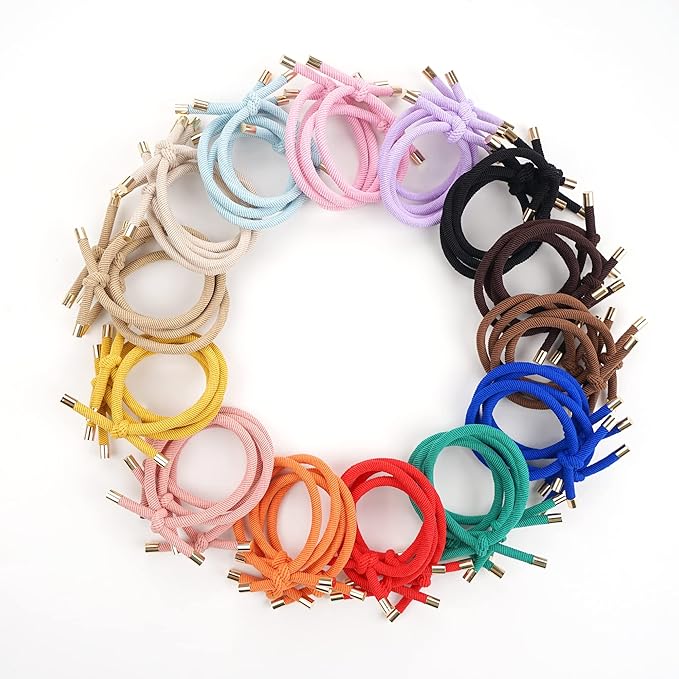 56 Pieces Hair Tie Elastics Knotted Hair Ties Ponytail Holders for Women for Women Girls, 14 Colors