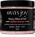 Eva's Joy Malibu Mango Mineral Bath and Foot Soak, Made With Epsom Salt Crystals, Oil-Free, Exfoliating & Nourishing, Refreshing Tropical Scent, Cleanses & Hydrates Skin, 16 oz