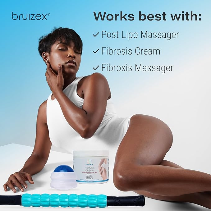 Bruizex Lymphatic Drainage Massage Oil with Arnica Oil & Coconut for Post Surgery Recovery & Lymphatic Drainage Massager, Liposuction, 360 Lipo, BBL, Tummy Tuck Procedure, Moisturizing Formula, 8.5 Oz