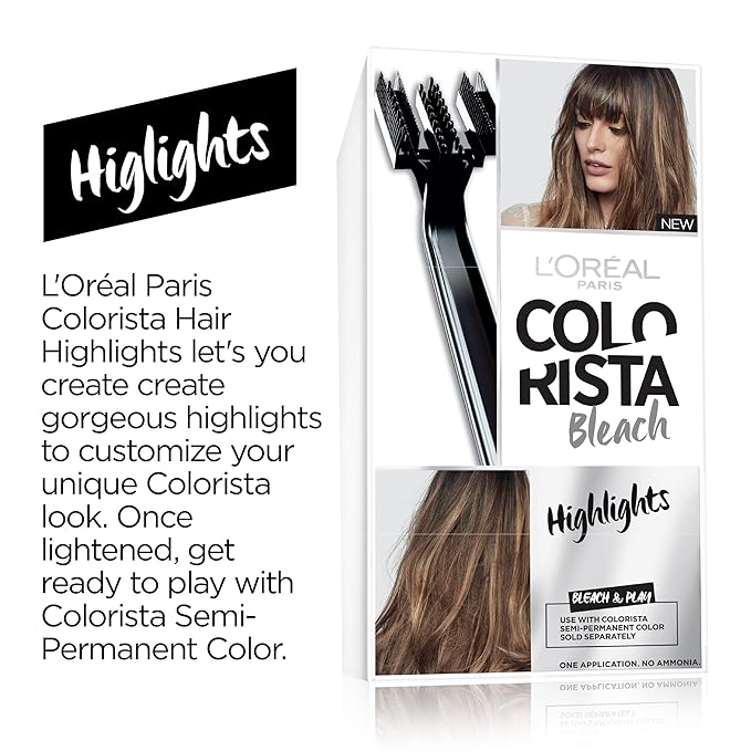 L’Oreal Paris Colorista Hair Bleach, Highlights Hair Color Kit, 1 Hair Bleach Kit