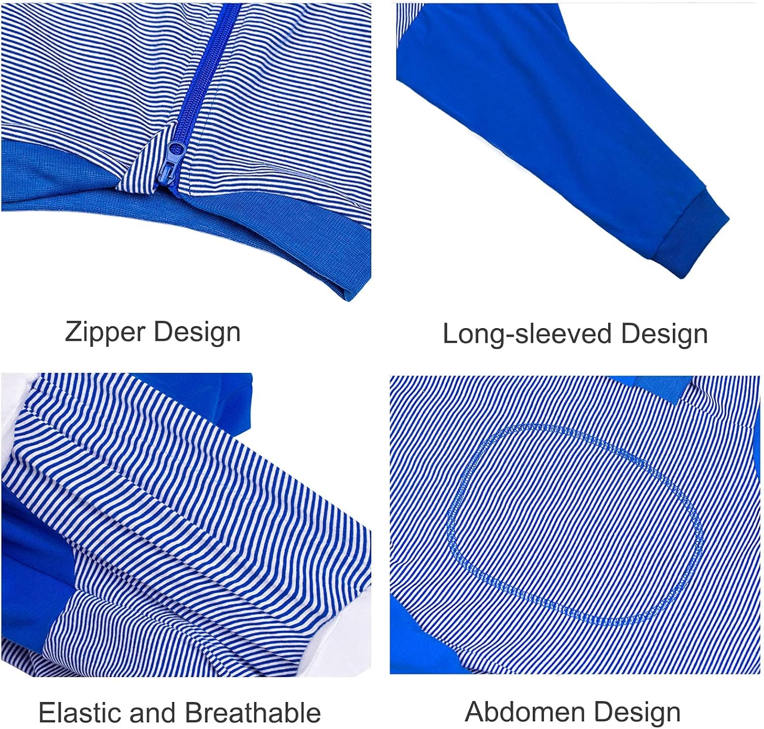 Yeapeeto Dog Onesie Surgery Recovery Suit for Large Medium Bodysuit Dogs Pajamas PJS Full Body for Shedding, Prevent Licking, Wound Protection, Cone Alternative (4X-Large (Pack of 1), Blue)