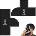 Enhancement Card for Barbers with Measurement Indicators, Reusable Barber Hairline Shaping Tool and Color Spray Edge Line Up Tool (2PCS)