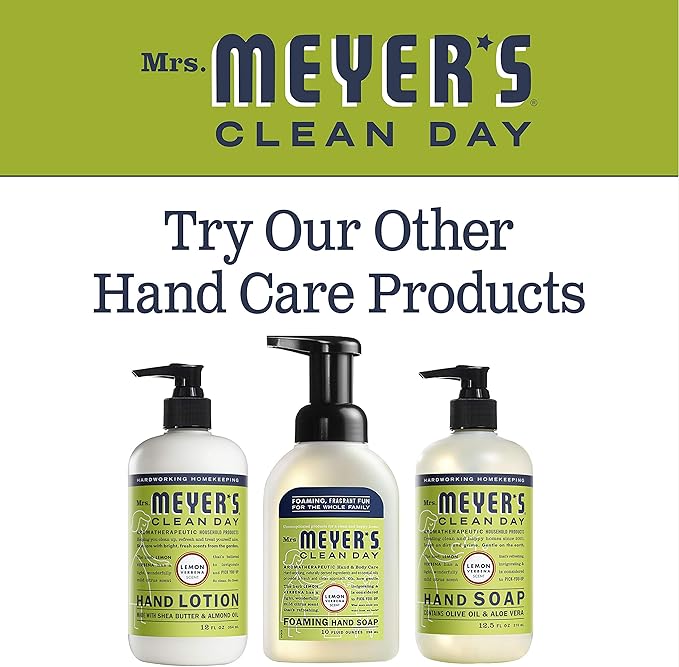 Mrs. MEYER'S CLEAN DAY Foaming Hand Soap, Lemon Verbena Scent, 10 Fl oz (Pack of 2)